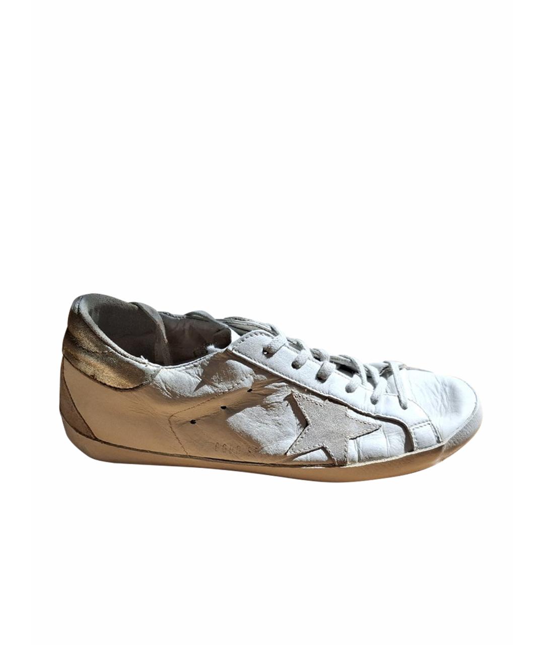 GOLDEN GOOSE DELUXE BRAND Белые кожаные кеды, фото 1
