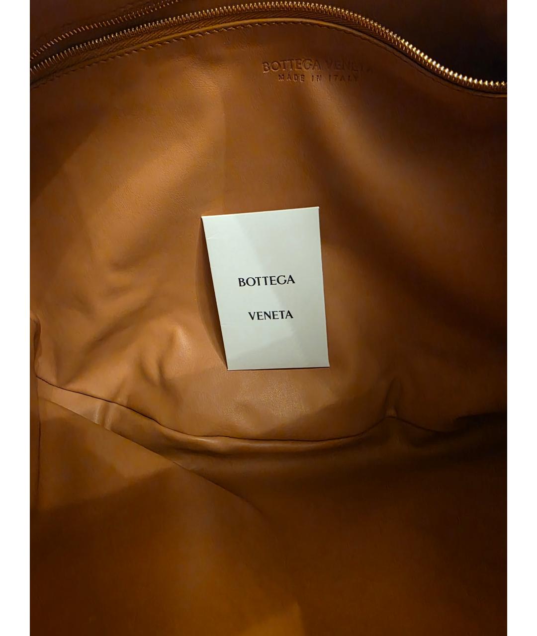 BOTTEGA VENETA Оранжевая кожаная сумка с короткими ручками, фото 7