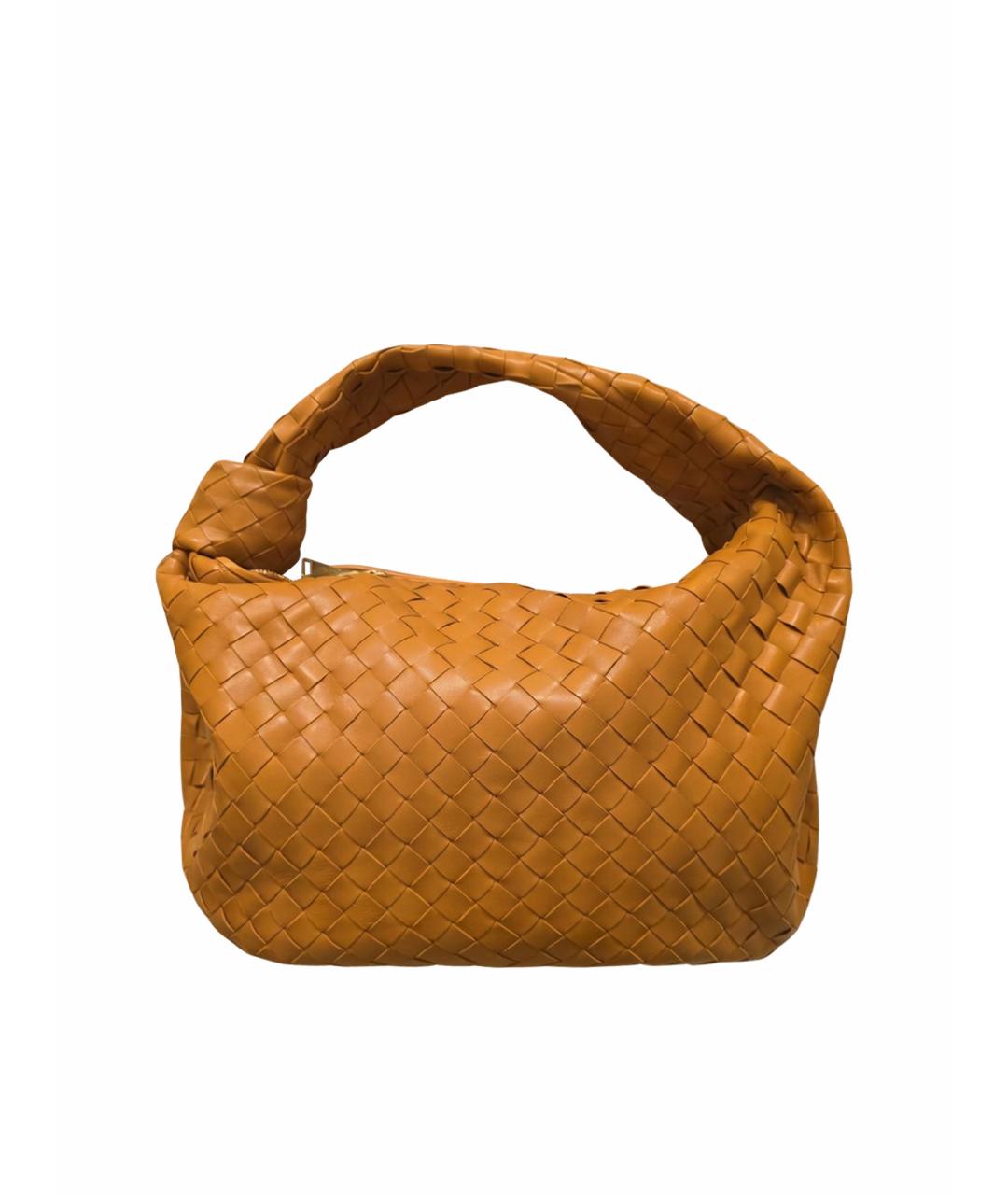 BOTTEGA VENETA Оранжевая кожаная сумка с короткими ручками, фото 1