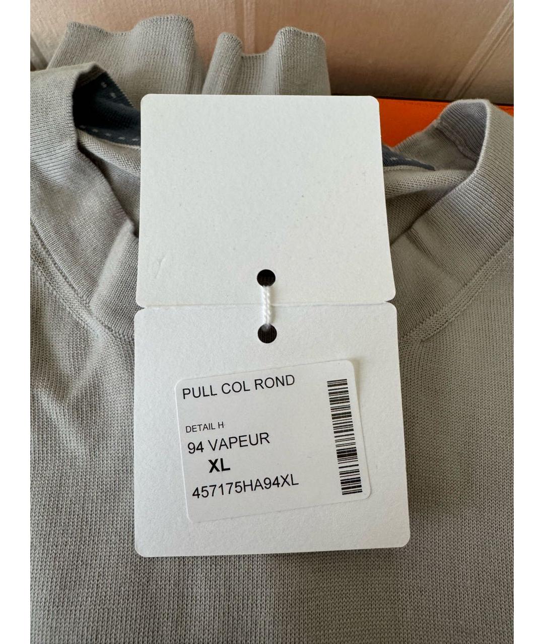 HERMES Серый шерстяной джемпер / свитер, фото 4