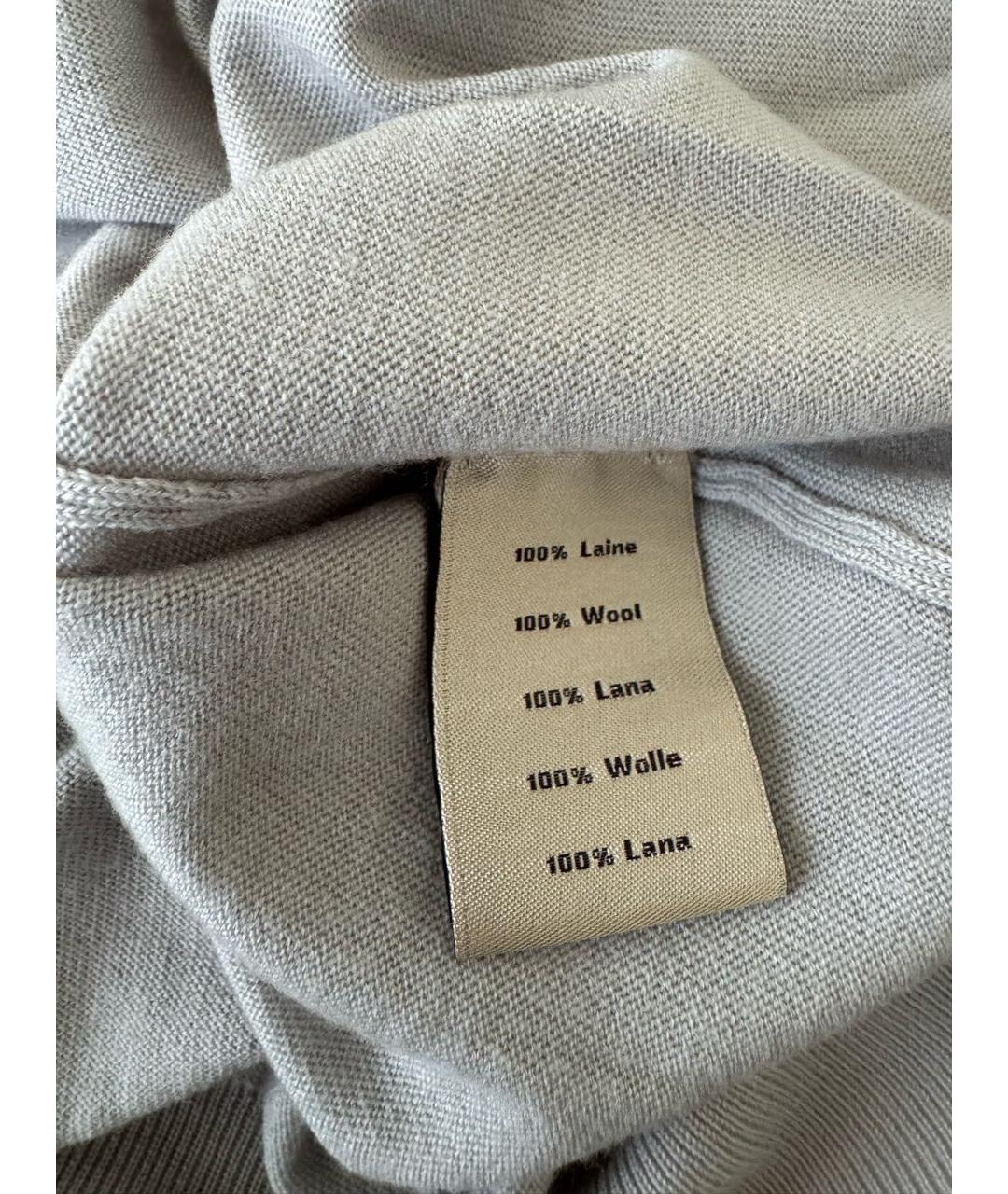 HERMES Серый шерстяной джемпер / свитер, фото 6