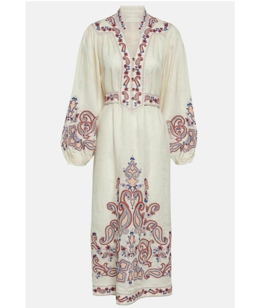 ZIMMERMANN Мульти льняное повседневное платье, фото 9