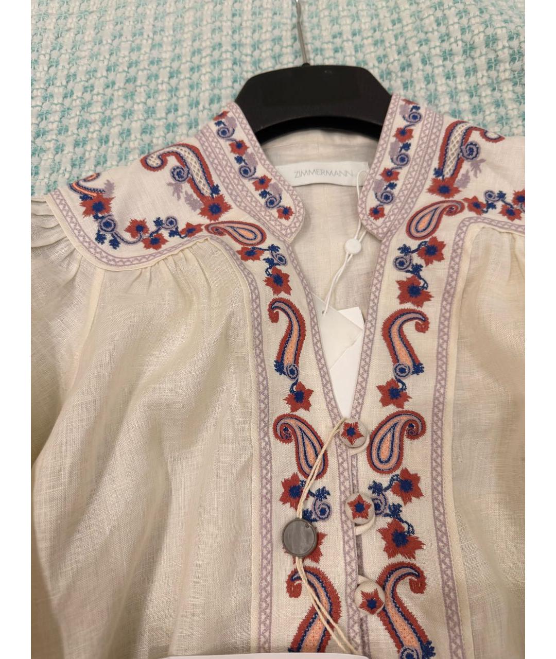 ZIMMERMANN Мульти льняное повседневное платье, фото 3