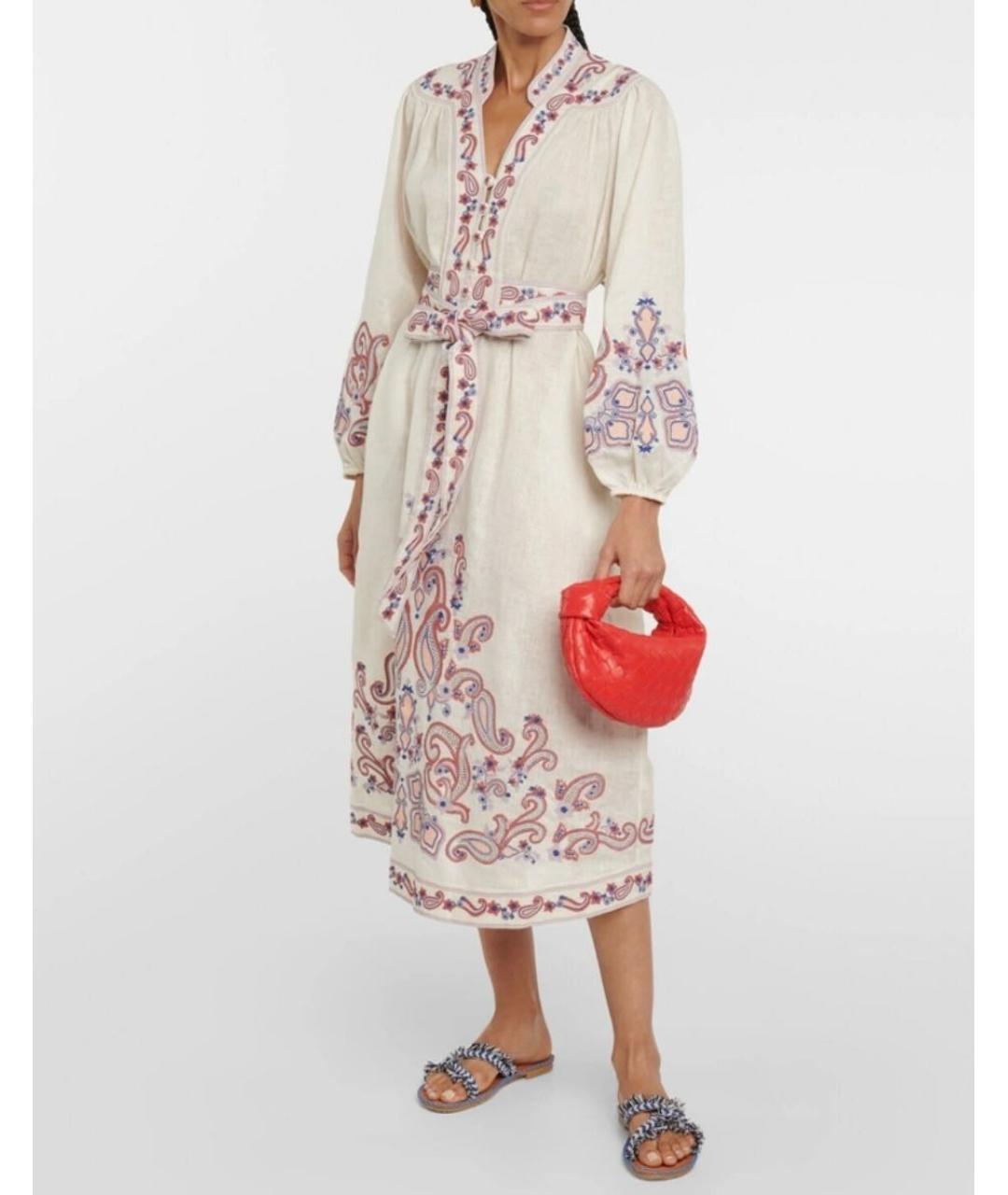 ZIMMERMANN Мульти льняное повседневное платье, фото 7