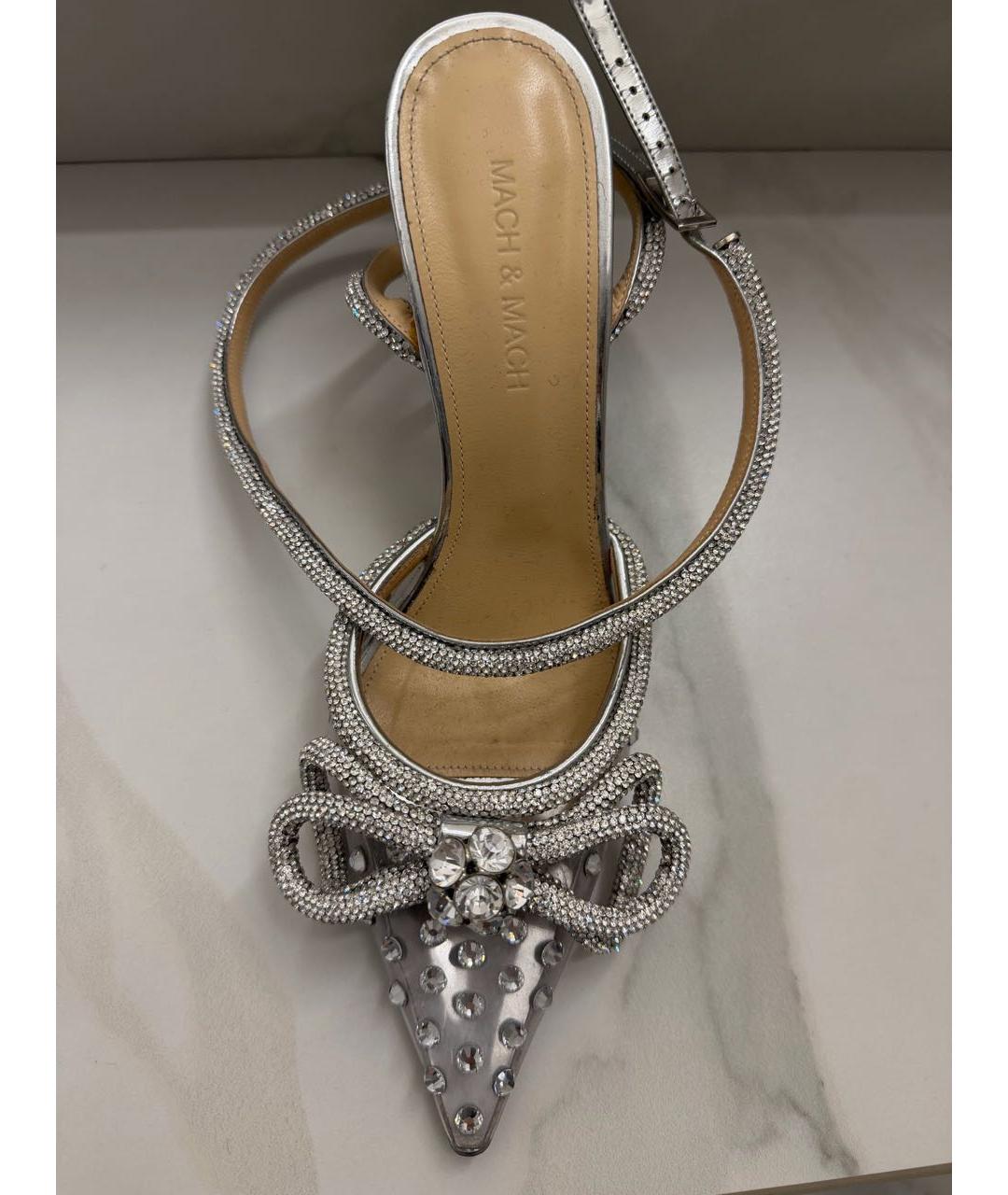 MACH&MACH Серебряные босоножки, фото 2