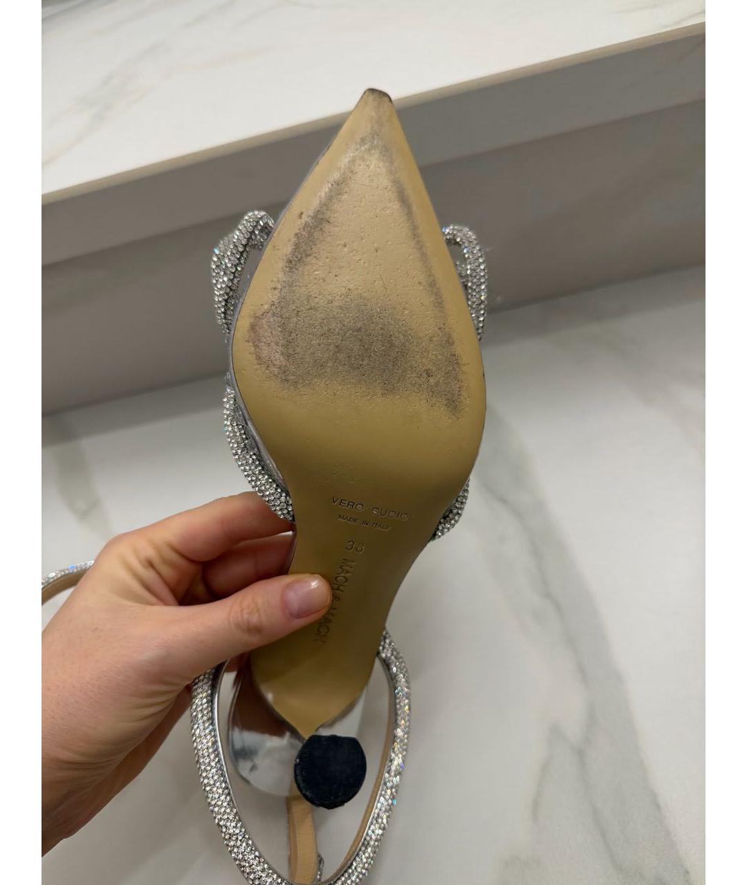 MACH&MACH Серебряные босоножки, фото 4