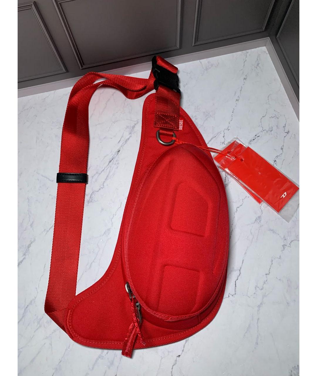 DIESEL Красная поясная сумка, фото 5