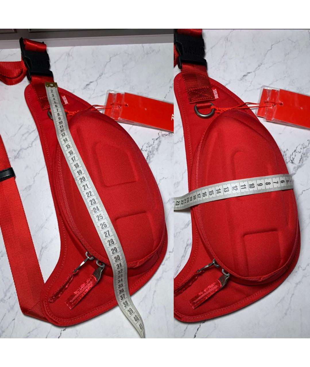 DIESEL Красная поясная сумка, фото 8