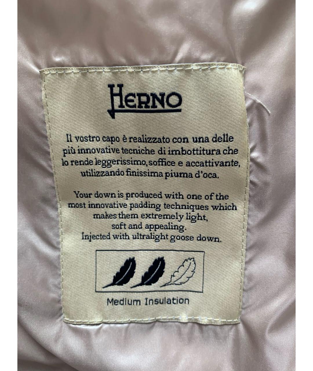 HERNO Бежевая полиамидовая куртка, фото 4