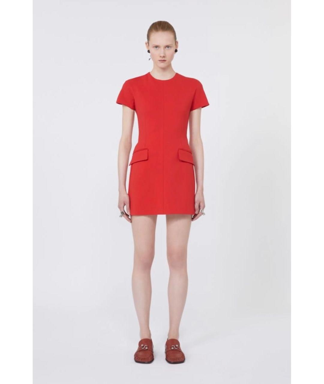 SPORTMAX Красное вискозное коктейльное платье, фото 4