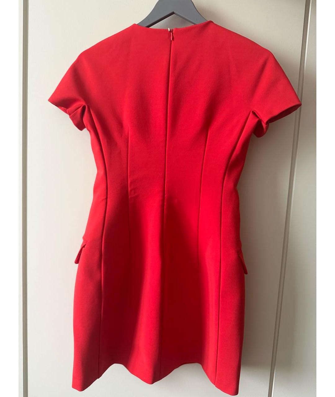 SPORTMAX Красное вискозное коктейльное платье, фото 2