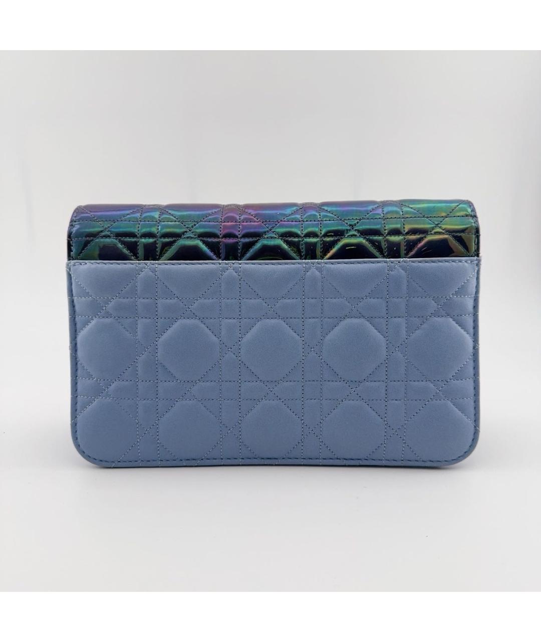 CHRISTIAN DIOR Голубая кожаная сумка через плечо, фото 4