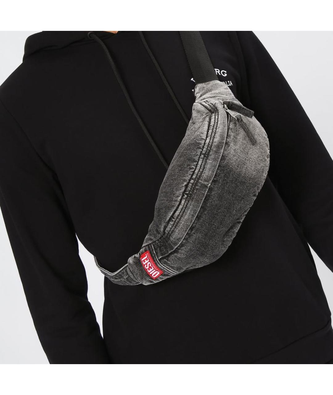 DIESEL Серая поясная сумка, фото 7
