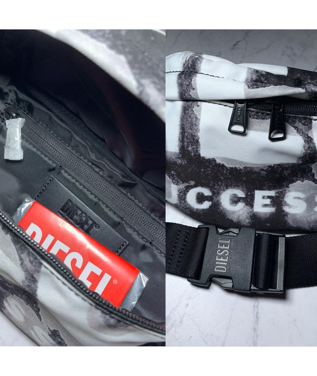 DIESEL Черная поясная сумка, фото 5