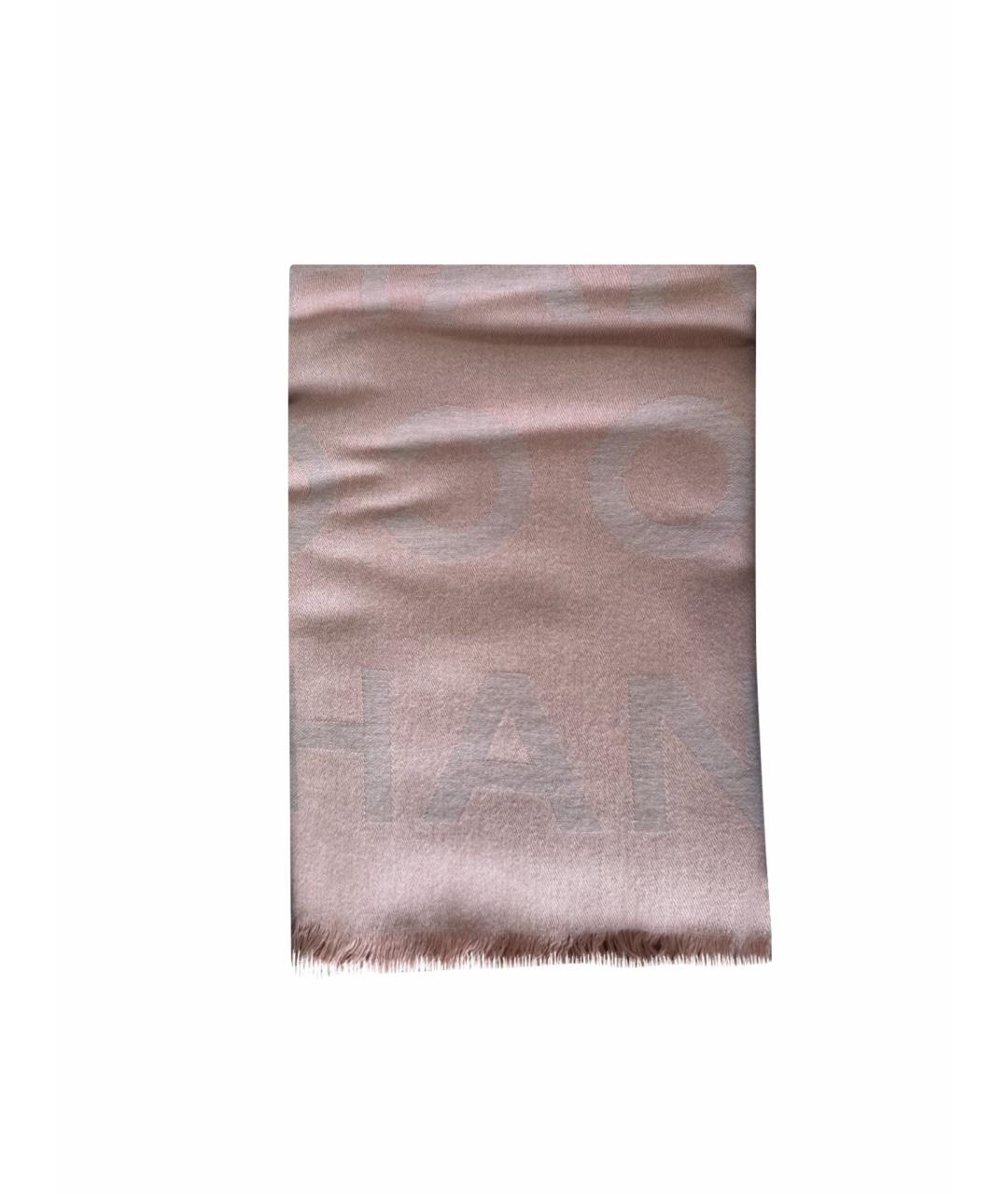 CHANEL Розовый кашемировый шарф, фото 1