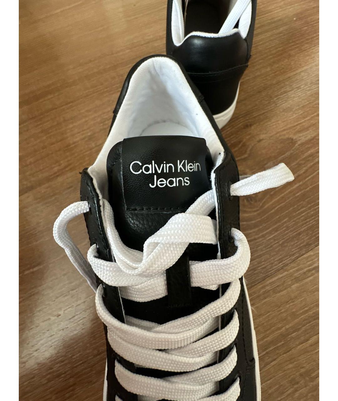 CALVIN KLEIN Черные кеды из искусственной кожи, фото 6