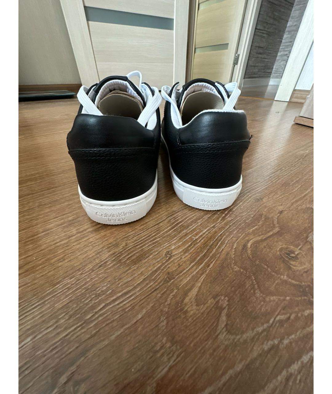 CALVIN KLEIN Черные кеды из искусственной кожи, фото 4