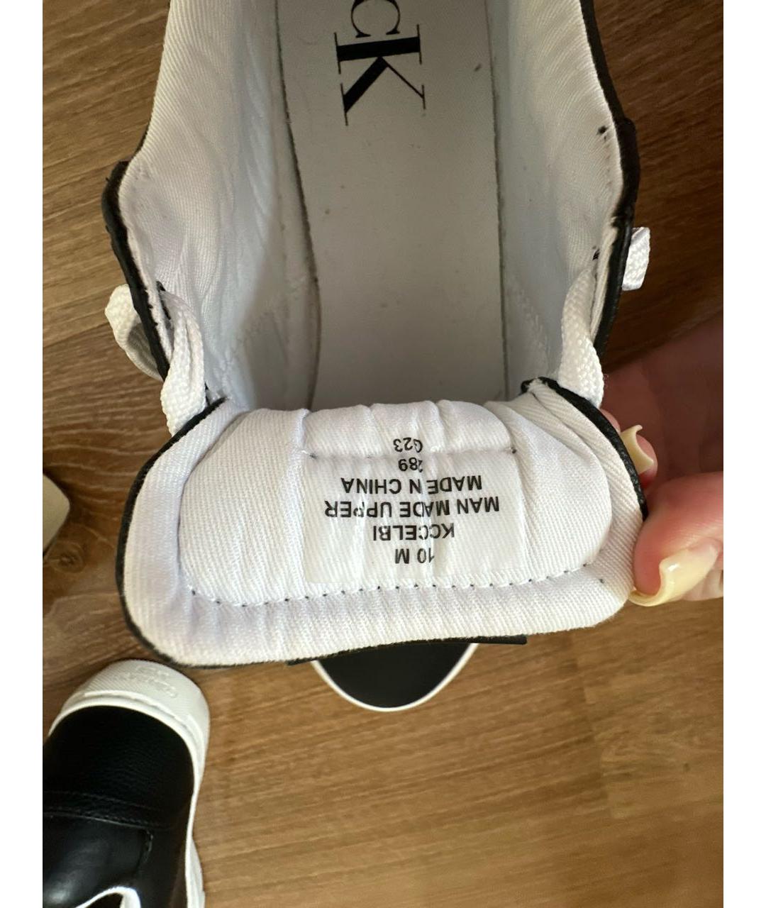 CALVIN KLEIN Черные кеды из искусственной кожи, фото 7