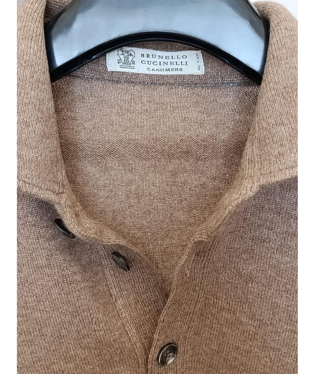 BRUNELLO CUCINELLI Бежевый шерстяной джемпер / свитер, фото 3