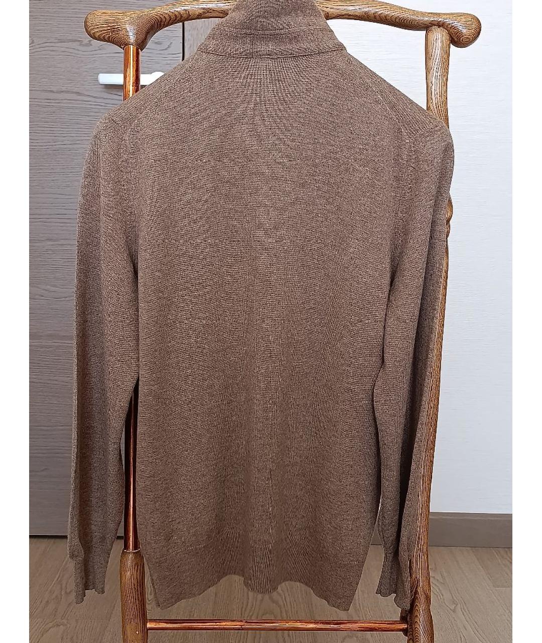 BRUNELLO CUCINELLI Бежевый шерстяной джемпер / свитер, фото 2