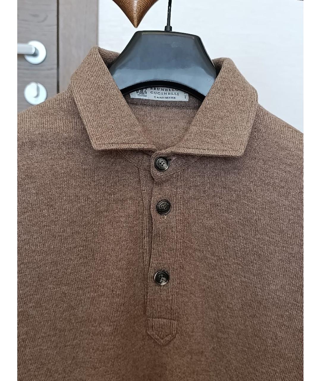 BRUNELLO CUCINELLI Бежевый шерстяной джемпер / свитер, фото 9