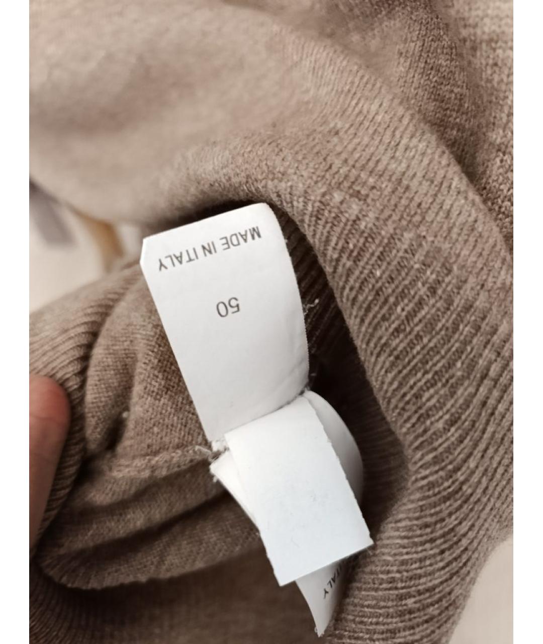 BRUNELLO CUCINELLI Бежевый шерстяной джемпер / свитер, фото 5