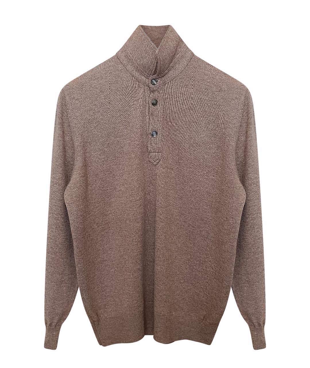 BRUNELLO CUCINELLI Бежевый шерстяной джемпер / свитер, фото 1