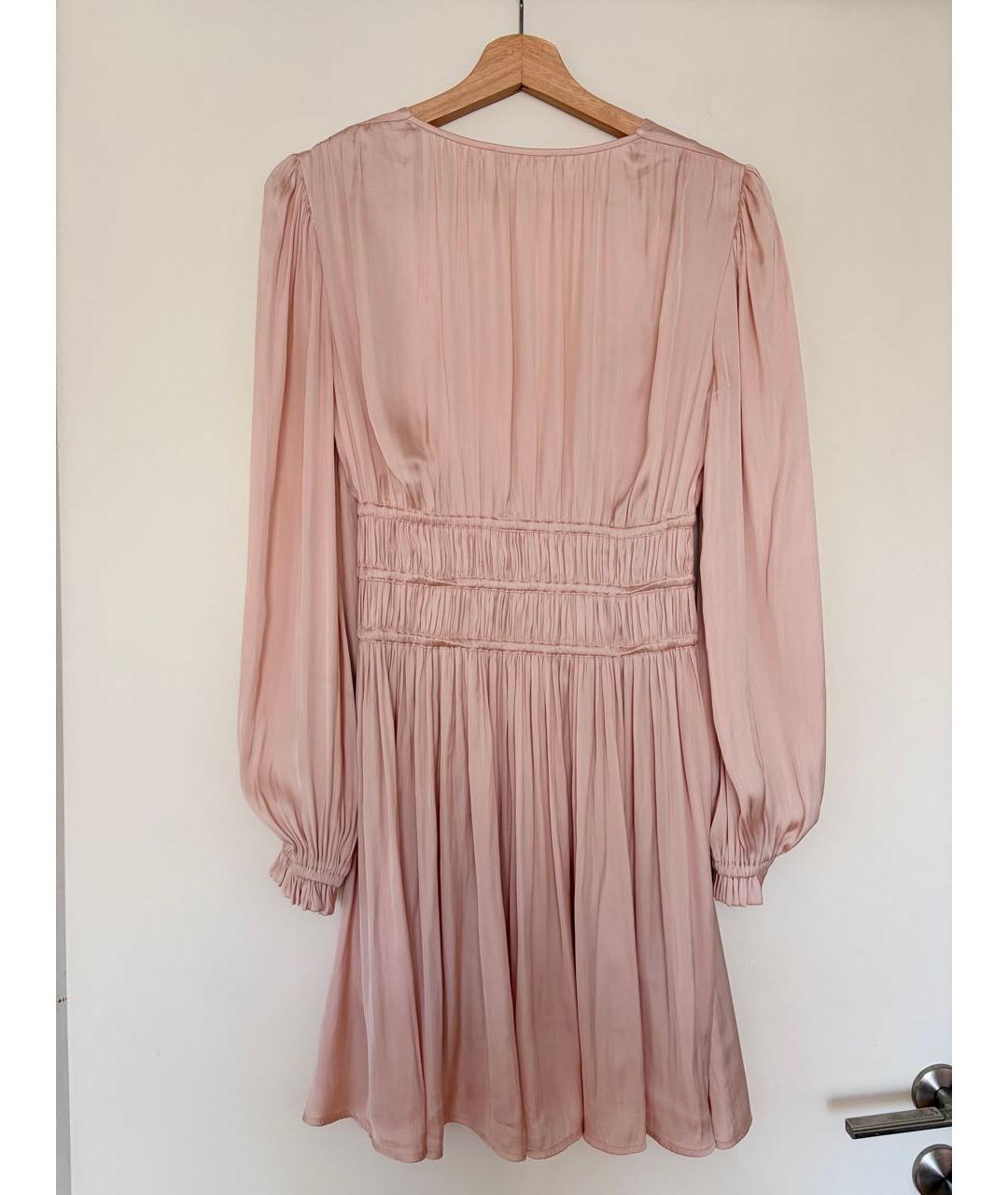 MAJE Розовое синтетическое повседневное платье, фото 2