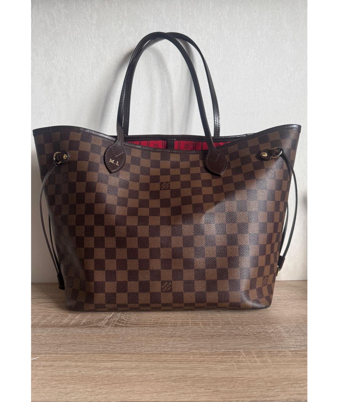 LOUIS VUITTON Коричневая сумка тоут, фото 9