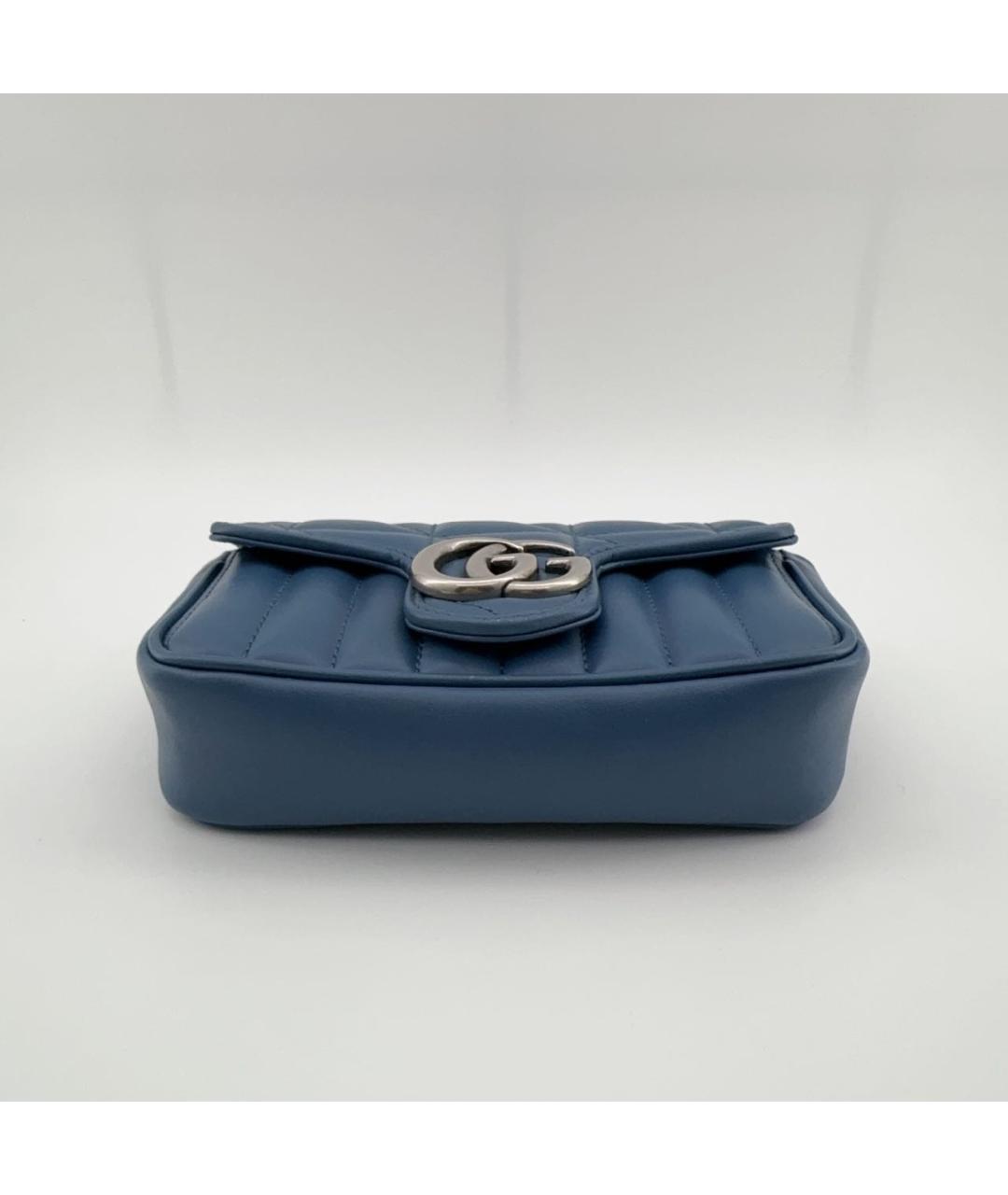 GUCCI Синяя кожаная сумка через плечо, фото 6