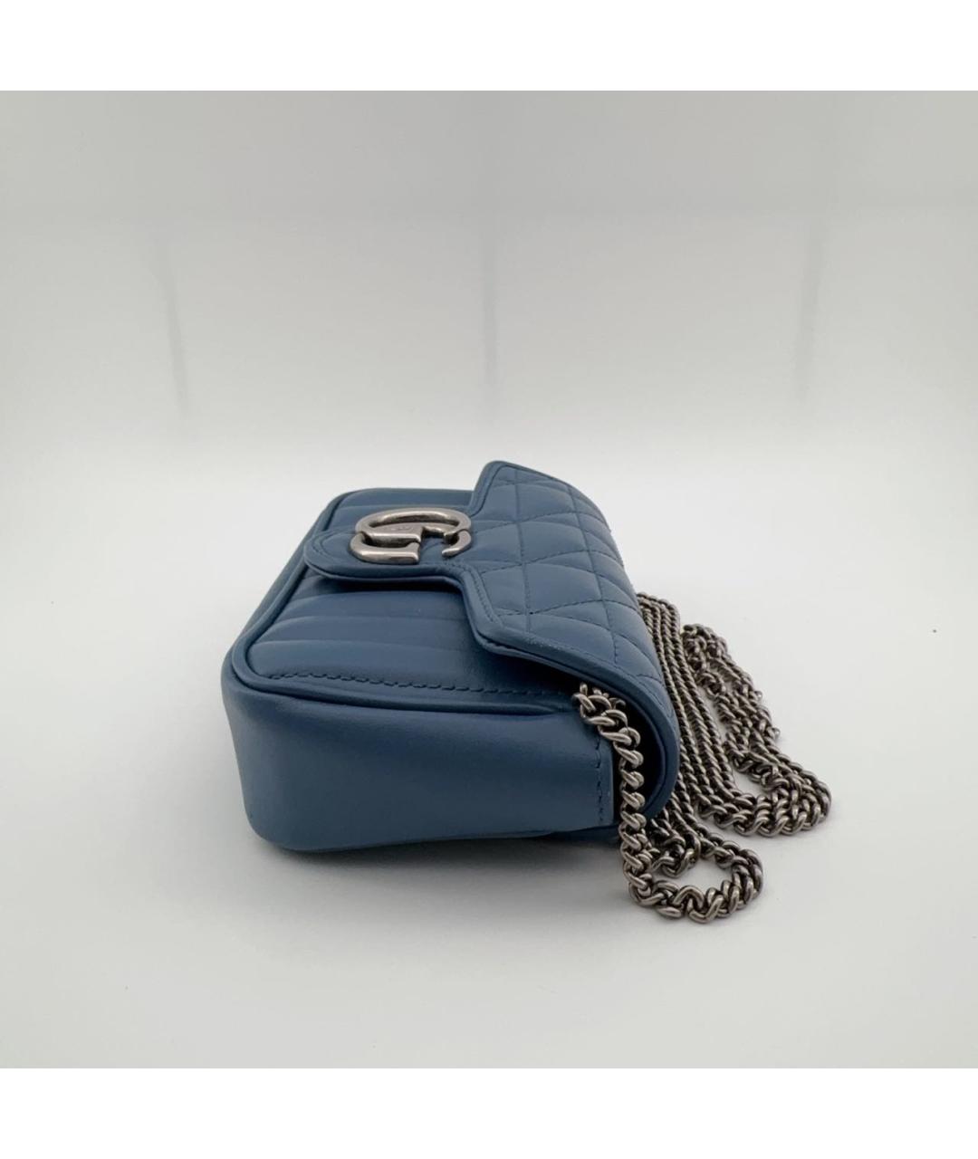 GUCCI Синяя кожаная сумка через плечо, фото 5