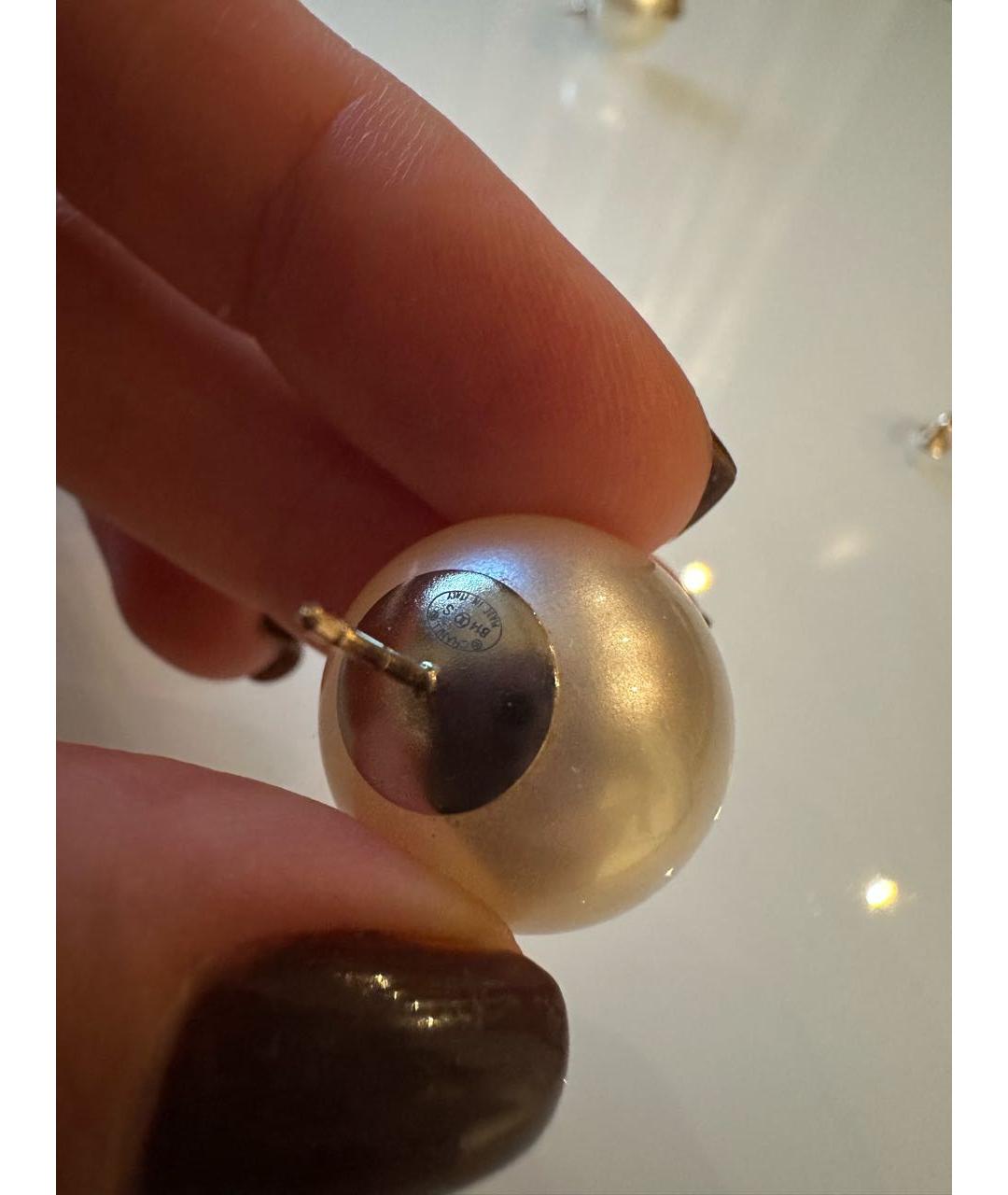 CHANEL Белые серьги, фото 3