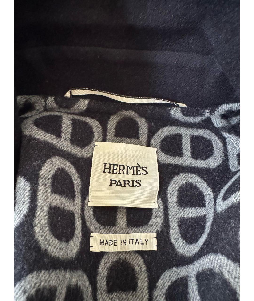 HERMES Темно-синяя шерстяная куртка, фото 5