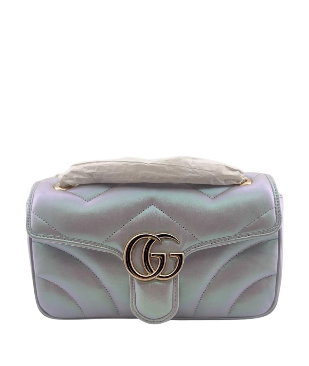 GUCCI Серебряная кожаная сумка через плечо, фото 1