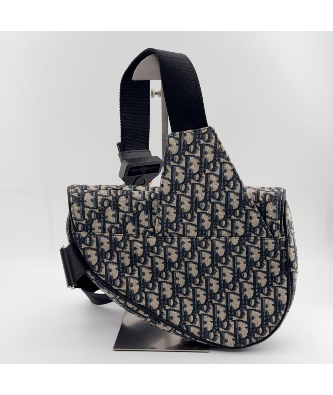 CHRISTIAN DIOR Темно-синяя сумка через плечо, фото 3