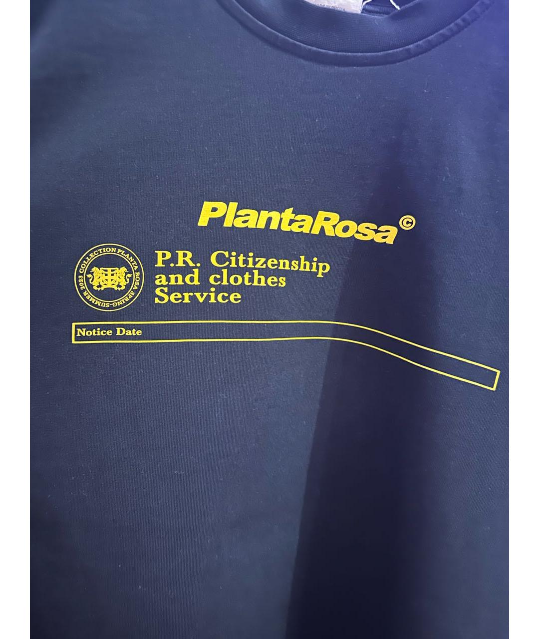 PLANTA ROSA Черная хлопковая футболка, фото 3