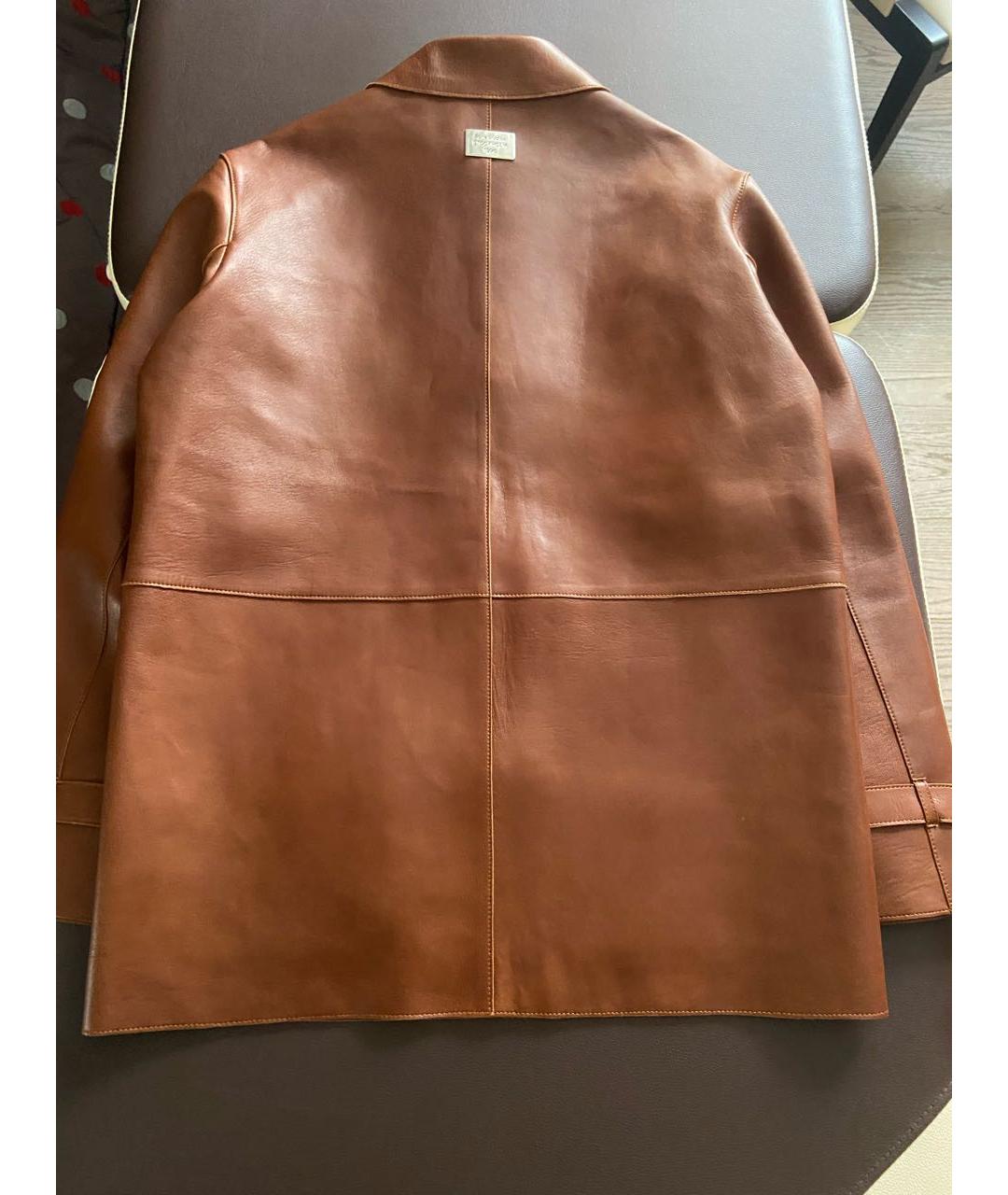 ACNE STUDIOS Коричневая кожаная куртка, фото 3