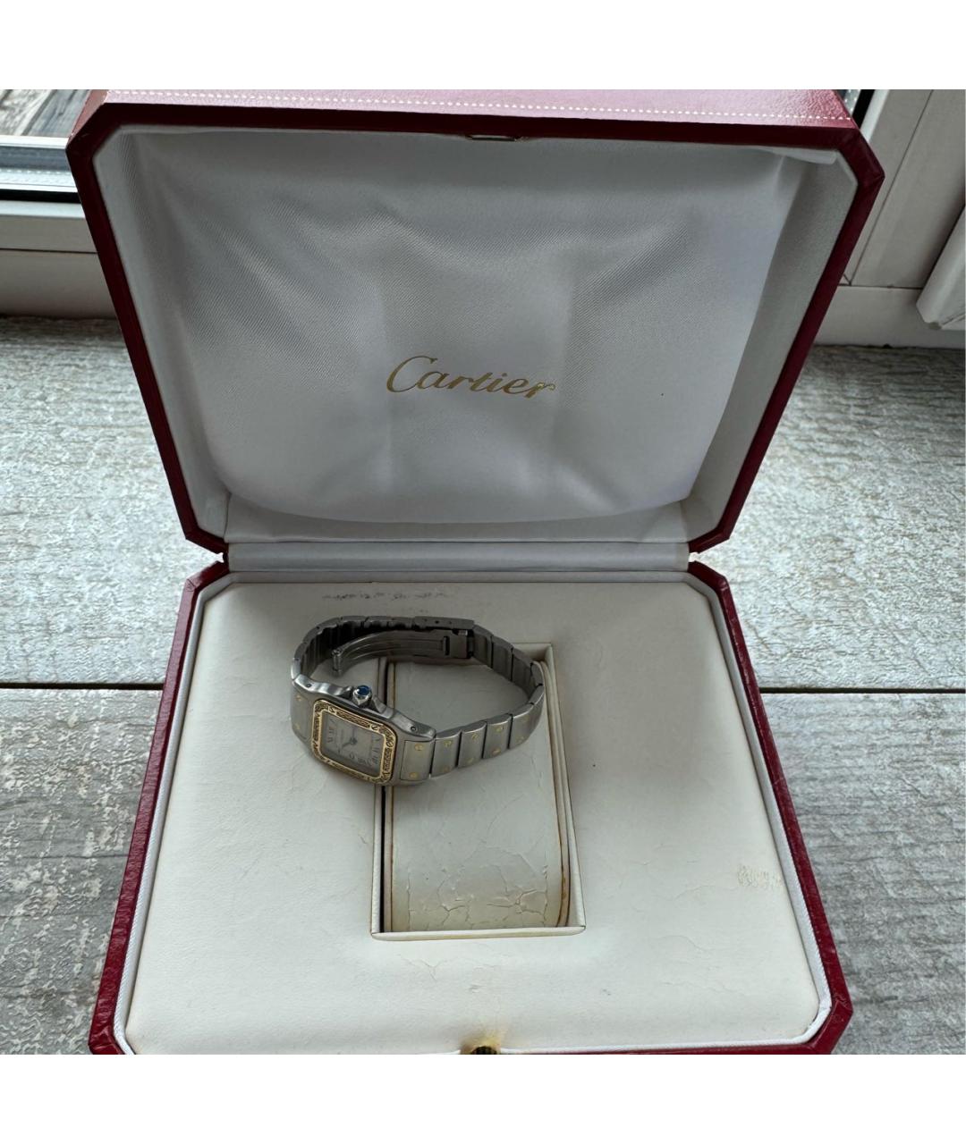 CARTIER Серебряные часы из желтого золота, фото 4