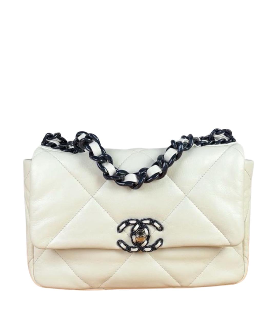CHANEL Белая кожаная сумка через плечо, фото 1