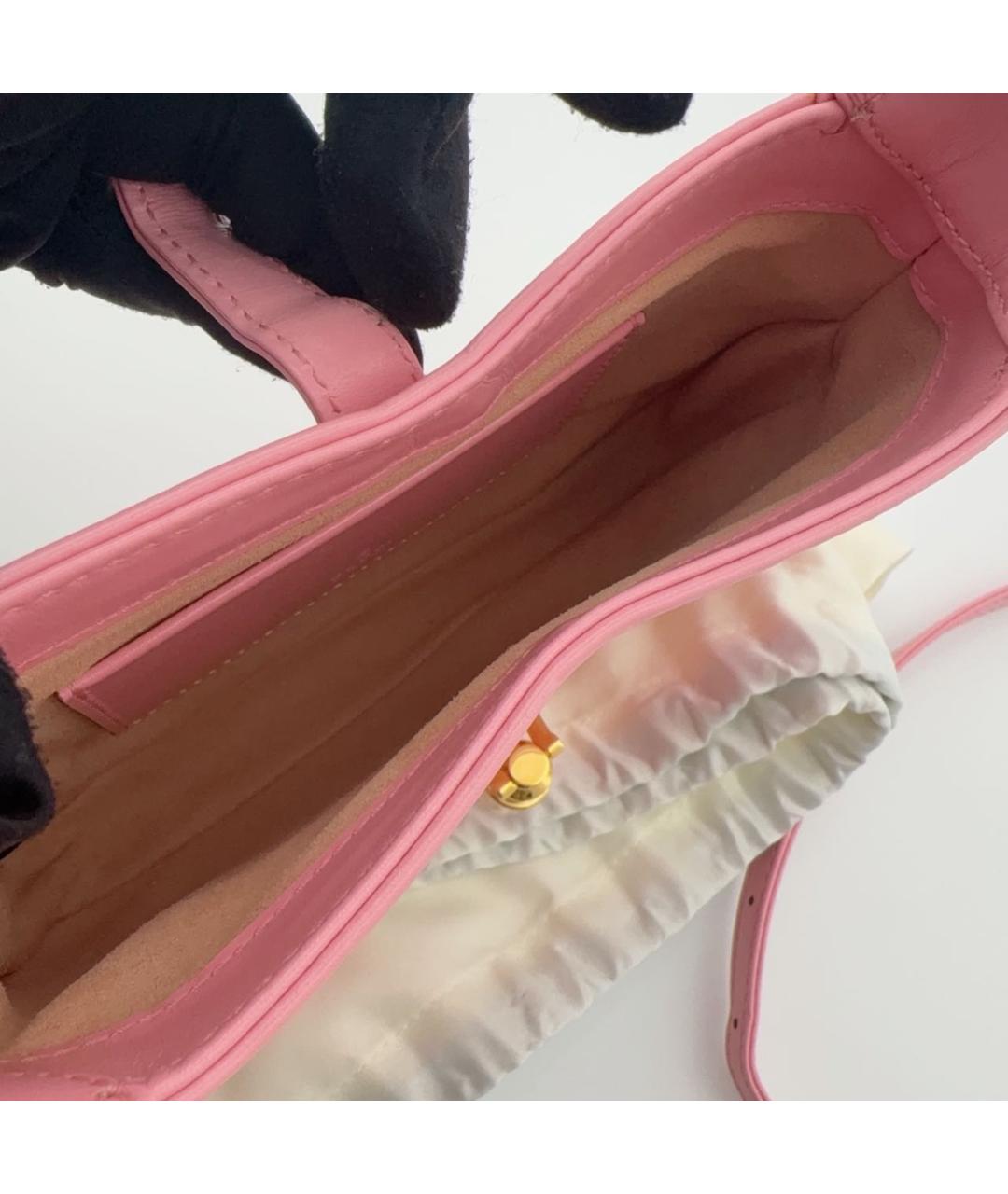 GUCCI Розовая кожаная сумка через плечо, фото 5