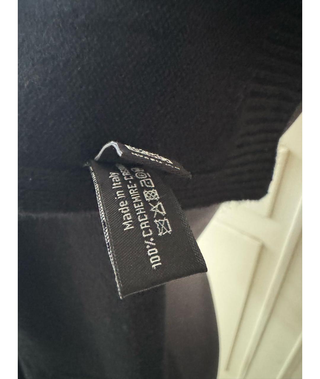 CHANEL Черный кашемировый шарф, фото 2