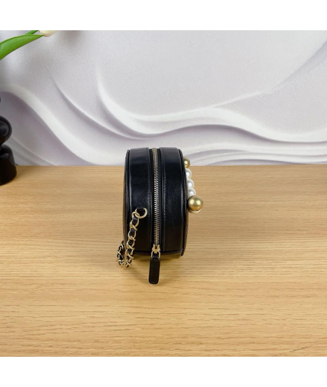 CHANEL Черная кожаная сумка через плечо, фото 5