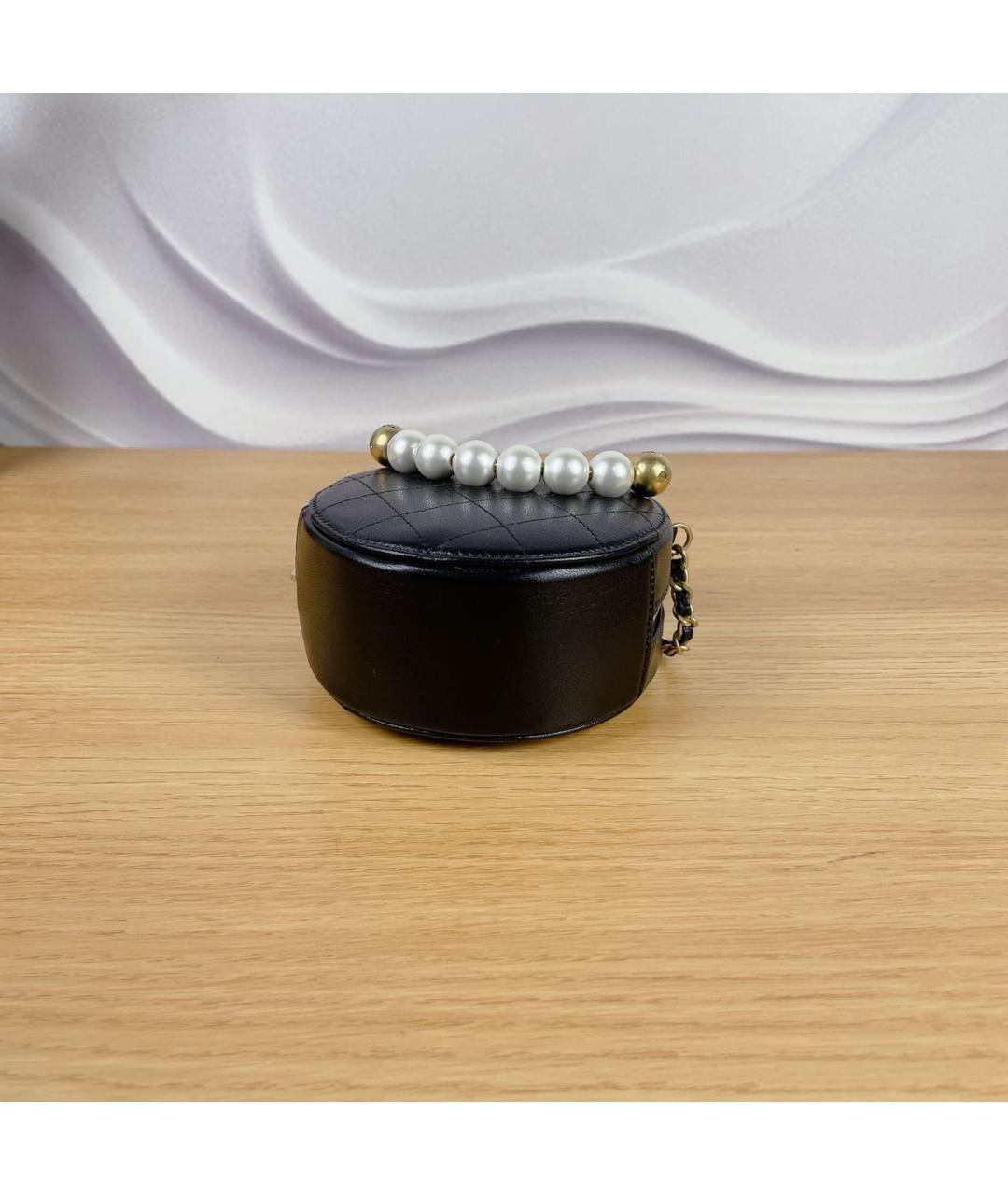 CHANEL Черная кожаная сумка через плечо, фото 8