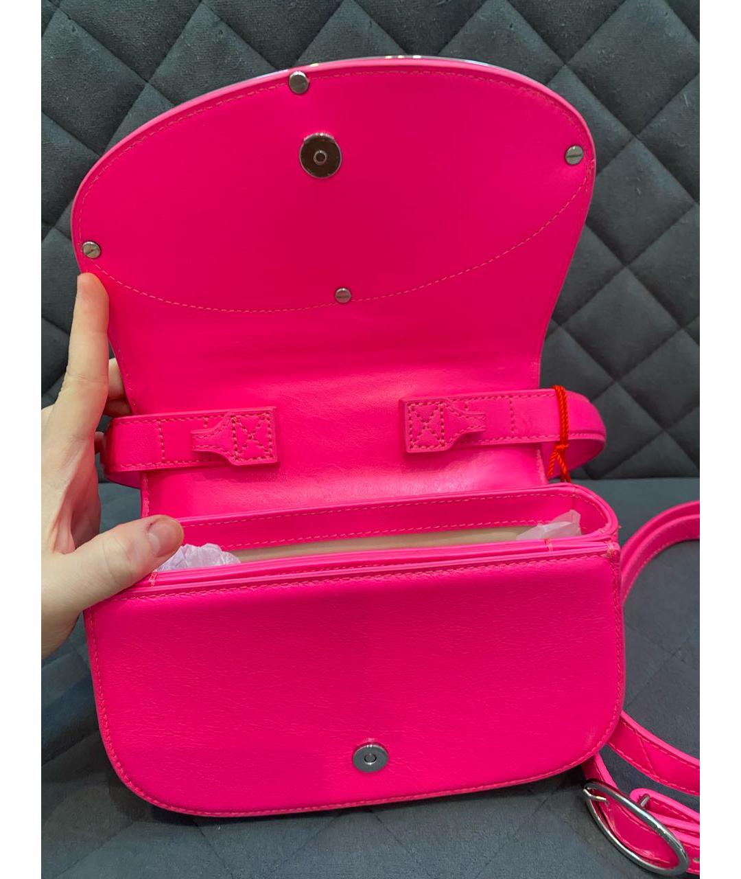 DIESEL Розовая кожаная сумка через плечо, фото 6