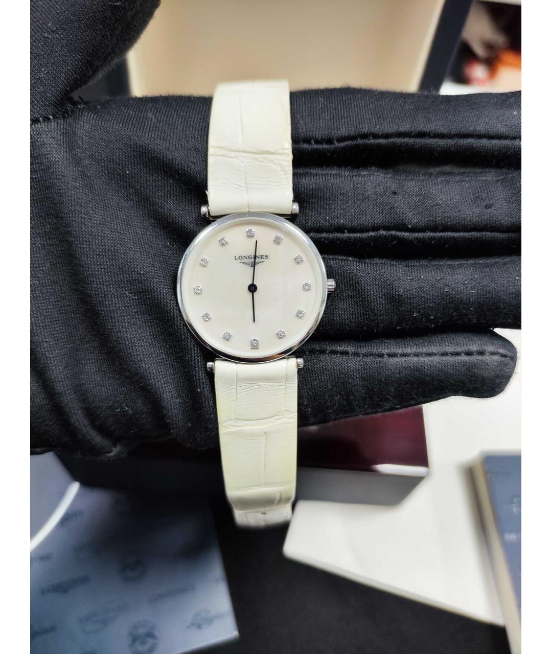 LONGINES Белые часы, фото 4