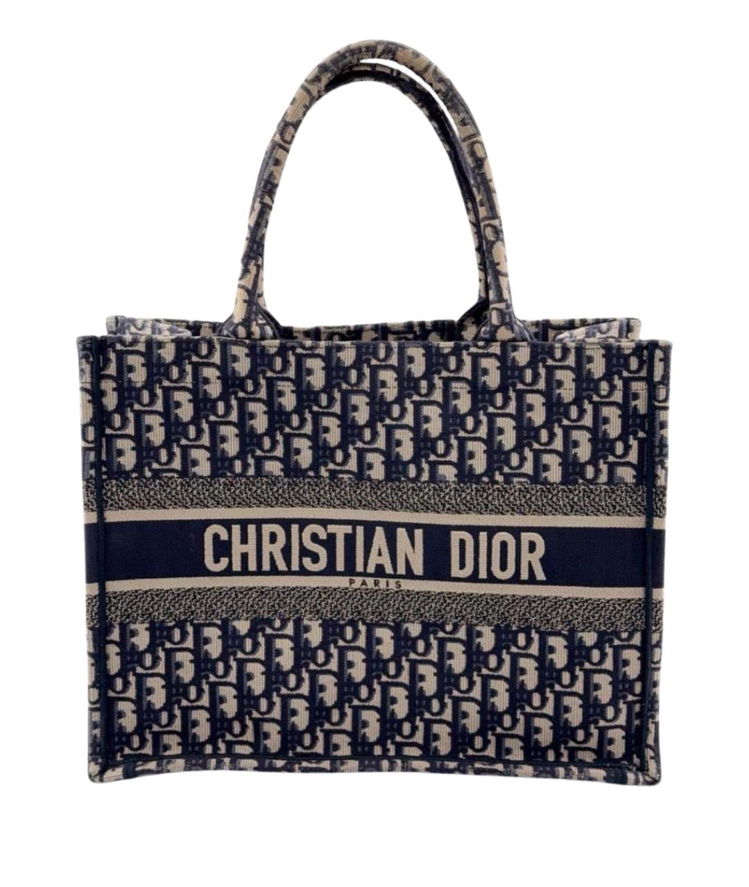 CHRISTIAN DIOR Темно-синяя сумка тоут, фото 1