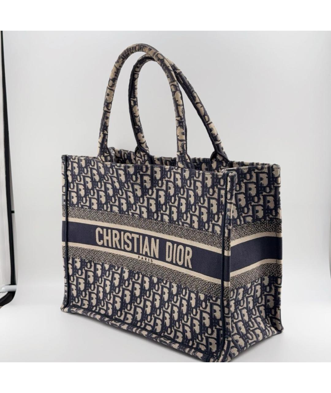 CHRISTIAN DIOR Темно-синяя сумка тоут, фото 4