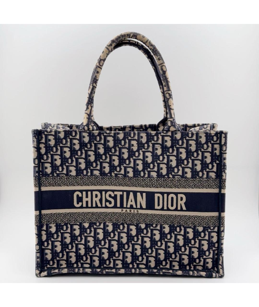 CHRISTIAN DIOR Темно-синяя сумка тоут, фото 2