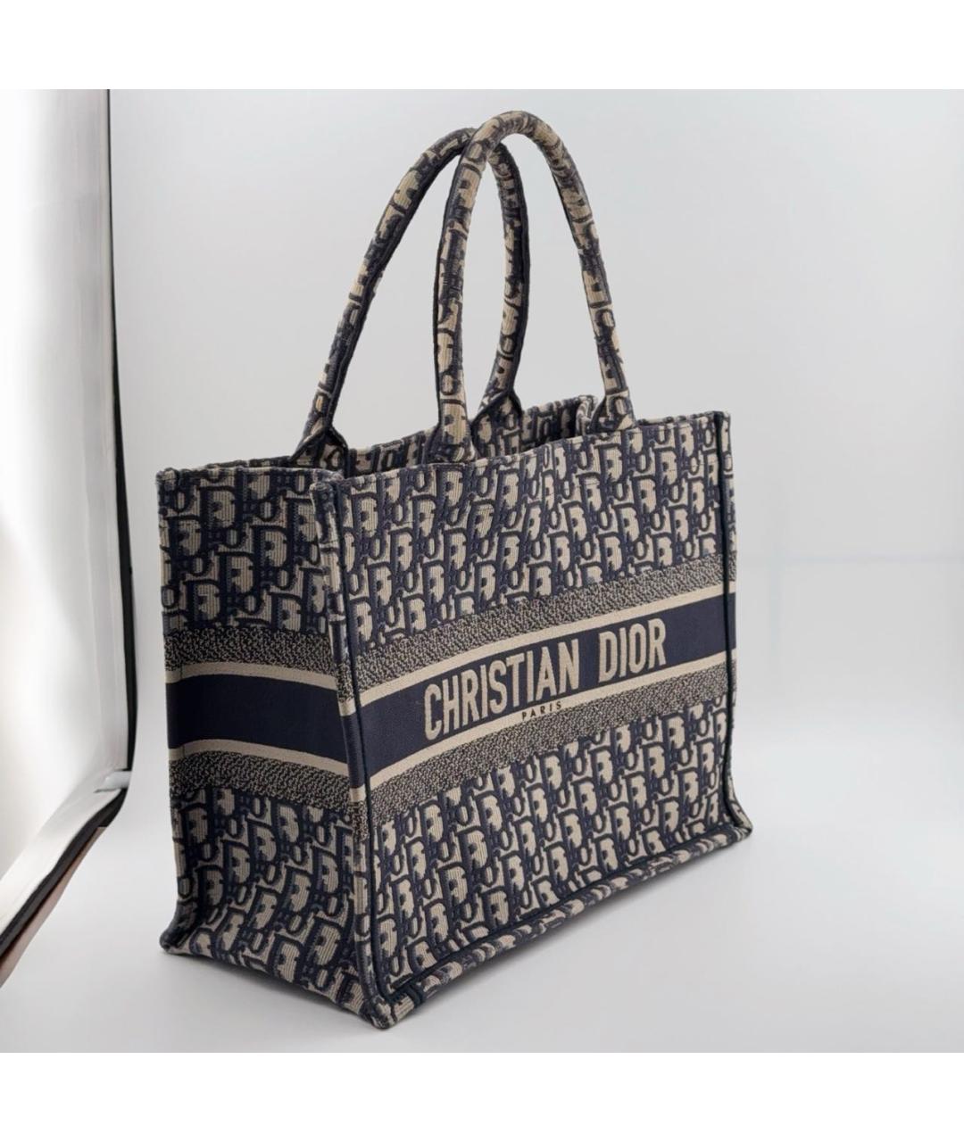 CHRISTIAN DIOR Темно-синяя сумка тоут, фото 7