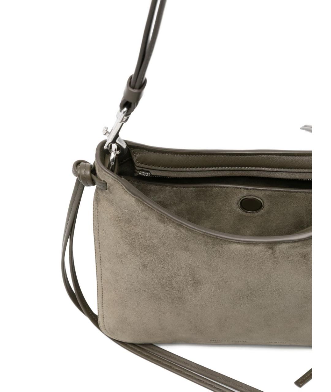 PHOEBE PHILO Зеленая замшевая сумка через плечо, фото 4